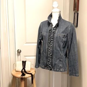 Chico’s button down Jean jacket SZ 2